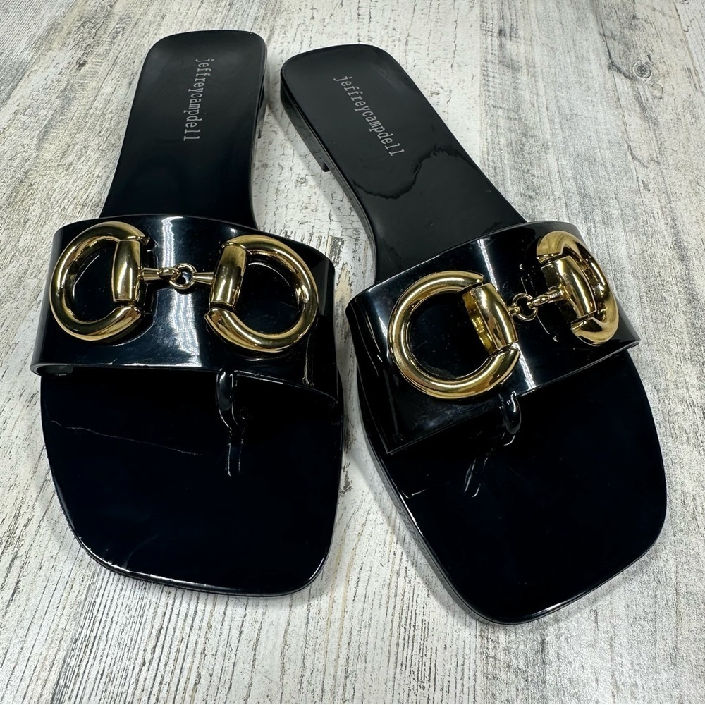 Jeffrey Campbell Annia Horsebit Jelly Thong Sandal #219